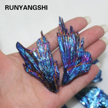 Runyangshi 1 buc Naturale Cristal de Cuarț cu Jet de piatra Curcubeu Titan Cluster Minerale-Specimen de Vindecare