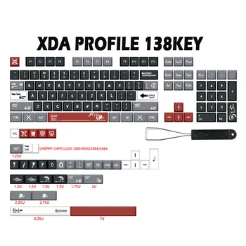 GMK-CHEIE Zeul Razboiului Keycap PBT XDA Sublimare Taste Pentru RK61/gk61/GK64/68/84/980/GMMK PRO Keyboard Capac 7u Split bara de Spațiu