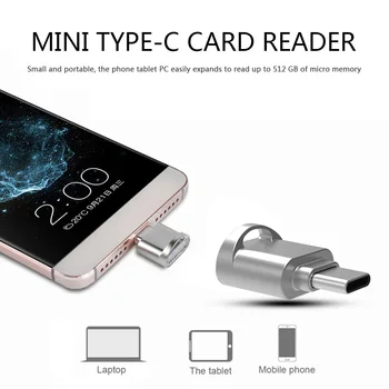 TF Card de Memorie Cititor Portabil USB de Tip C Card Reader pentru Telefonul Tablet PC Vânzare Fierbinte Cititor de Carduri Textura Delicata