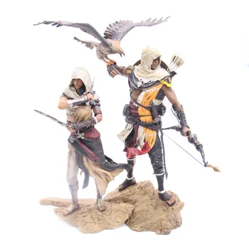 Assassin ' s Creed Caracter Aya & Bayek PVC de Înaltă Calitate Statuie de Acțiune Figura Jucarii Model 28CM