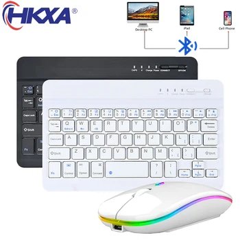 Mini Tastatura Wireless Bluetooth Tastatură pentru ipad Tableta Telefon pentru iPad Bluetooth Tastatură și Mouse-ul pentru Samsung Xiaomi Android