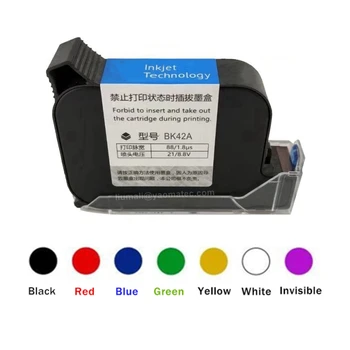 Yaomatec BK42A 12,7 mm Portabile thermal inkjet Printer Rapid Uscat Eco Solvent Cartuș de Cerneală pentru Necriptate printer portabil