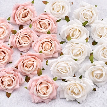 30pcs 5cm pictură în Ulei vintage Rose Mătase Artificială Capete de Flori de Nunta de Decorare DIY Cununa de Scrapbooking Ambarcațiuni de Flori False