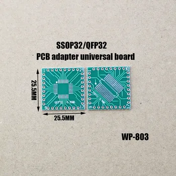 1buc Adaptor PCB SSO1pcs SOP32 SSOP32 QFP32P32 QFP32 TQFP32 LQFP32 FQFP32 SĂ se SCUFUNDE 32 de Transfer Tabla de 0.8 mm Pas IC Soclu