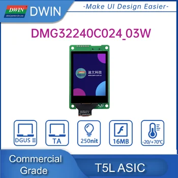 NOI DWIN 2.4 Inci, 240*320 Inteligent HMI TFT LCD Module cu ecran Capacitiv/ Rezistiv Ecran Tactil, DMG32240C024_03W