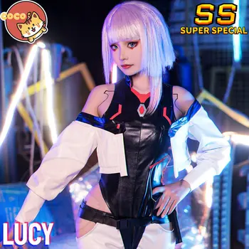 CoCos-SS Anime Cyberpunk Edgerunners Lucy Costum Cosplay Anime Edgerunners Cosplay Lucyna Costum Halloween Costume și Peruci