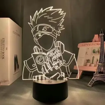 Anime Naruto Uzumaki LED Lumina de Noapte Kakashi lampă de Masă Jucării Hatake Akatsuki Figuri 3d Lampa Jucării Ziua&ChristmasGift