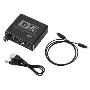 DAC Amp Digital La Analogic Convertor Audio RCA pentru Căști de 3,5 mm Amplificator Toslink Optic Coaxial de Ieșire Portabil Dac 24bit
