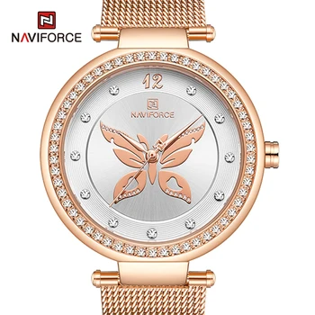 NAVIFORCE Ceasuri Pentru Femei Impermeabil de Brand de Moda de Lux Scump Ceas Romantic Brățară Elegant Cuarț Inteligent Wristwatcive