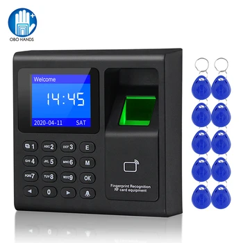 Amprente Biometric RFID Control Acces Tastatura Sistem Electronic USB Ceas de Timp Recorder Prezență Masina +10 Keyfobs Card