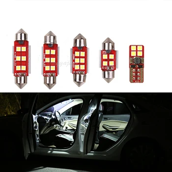 10buc Canbus LED-uri Auto de Interior Lumina Hartă Dom Becuri Kit Portbagaj Lampa plăcuței de Înmatriculare Pentru Toyota RAV4 2006-2012