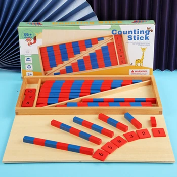 Matematica Jucărie Jucarii Pentru Copii Numerice Tije Montessori Matematică Red & Blue Tije De Învățare Și Educație Clasic Din Lemn Creier Copii Jucarii Si Cadouri