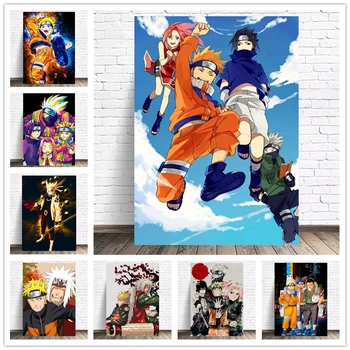 Anime-Ul Japonez Naruto Poster Personaj Anime Print De Arta De Perete Panza Pictura Grafică Acasă Perete Dormitor Imagine Decorative Mur