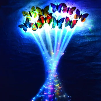 30pcs Condus Fluture Părul Panglica Intermitent/Glow/Lumina/Luminos Agrafe de Par Jucării pentru Copii Festivalul de Vacanță Consumabile Partid