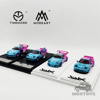 TimeMirco TM 1:64 RWB 964 /Mazda RX7 JiNX Albastru Roz turnat sub presiune Model de Masina