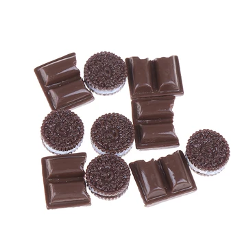 Biscuiți Desert Cookie-Uri De Ciocolată Din Plastic Pot Juca Mini Toy Alimente Bomboane De Fructe Pentru Papusi Accesorii Bucatarie Jucării