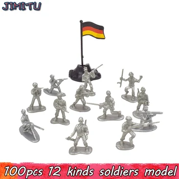100buc/Pachet Militare din Plastic de Acțiune Figura Soldați de Jucărie Armata Figurine Model 12 Ipostaze Colectia de Jucarii Educative pentru Baieti