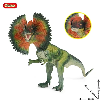 Oenux mai Noi Jurassic Sălbatic Carnivor Dilophosaurus Solid din PVC Dinozaur de Cifrele de Acțiune de Colectare Model Animal Copii Cadou