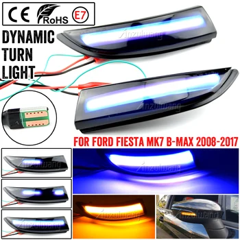 2x Curge Turn Semnal de Lumină LED-uri Laterale Aripa Oglinda Retrovizoare Dinamic Indicator de Semnalizare pentru Ford pentru Fiesta mk7 08-17