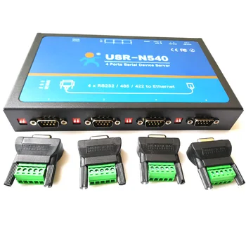 USR-N540 4 Serial Ethernet Converter RS232 RS422 RS485 RJ45 Server TCP Server/Client TCP/UDP/UDP Server Acceptate