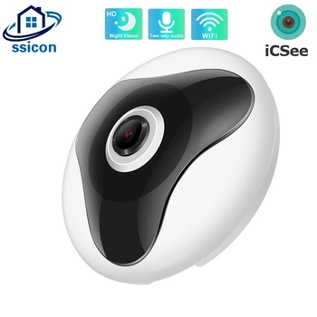 ICSee Panoramice 360 WIFI Camera 1080P Obiectiv Fisheye Două Moduri Audio Wireless MINI Securitate CCTV Camera de Supraveghere