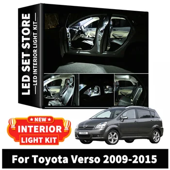 11Pcs LED Interior Bec Kit Pentru Toyota Verso 2009 2010 2011 2012 2013 2014 2015 Masina Hartă Cupola Lămpii din Portbagaj Canbus fara Eroare