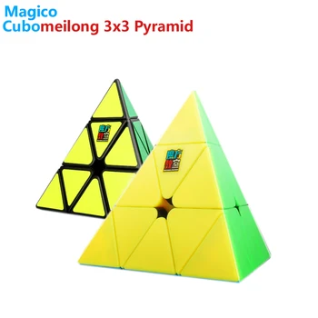 MoYu 3x3 Cubaj Clasă Meilong 3x3x3 Piramida Stickerless Viteză Magic Cube Puzzle Profesionale Educație Jucarii Copii BlackCubes
