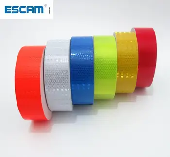 ESCAM 5cmx3m Material Reflectorizant Banda de Autocolant de Siguranță de Avertizare Bandă de Film Reflectorizant Auto Autocolante