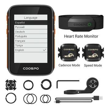 Coospo BC200 GPS Calculator de Biciclete 2.4 inch ANT+Bluetooth5.0 Biciclete Vitezometru Kilometraj Multi-Language Suport Bicicleta Suport
