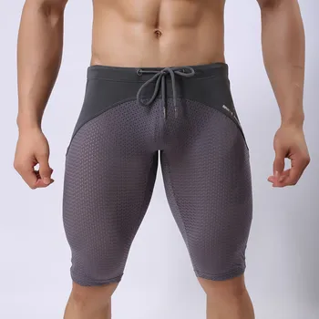 Creșterea redusă Sexy Bărbați Exercițiu de Antrenament pantaloni Scurți Respirația Plasă de Mozaic Om de Yoga, GIMNASTICĂ, Sport, Scurt, Sport PERSOANĂ CURAJOASĂ Brand de Calitate