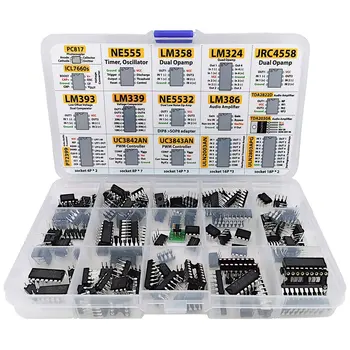150 Buc Opamp Oscilator Timer Optocuplor IC Pwm IC Chip Sortiment Amplificator Operațional PC817 NE555 LM358 LM324 JRC4558