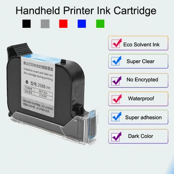 Vilaxh 2588 Cartuș de Cerneală 2588+ 2588+M 12,7 mm Eco pe Baza de Solvent cu Uscare Rapidă de Imprimare Înălțime Universal pentru Handheld Inkjet Printer