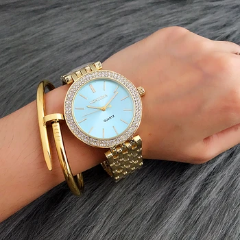 CONTENA de Lux Stras Ceas pentru Femei Ceasuri de Aur de Moda pentru Femei Ceasuri Doamnelor Ceas de Ceas reloj mujer relogio feminino