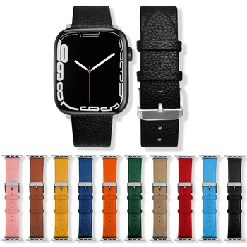 Pentru apple watch Apple Watch Band Serie SE 7 6 5 4 3 45mm 41mm 44mm 40mm 42mm 38mm curea din Piele pentru iwatch benzi femei om