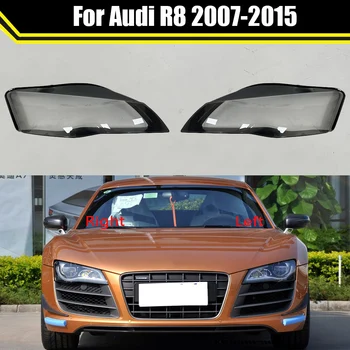 Auto Frontal De Lentile De Sticlă De Lampă Shell Pentru Audi R8 2007-2015 Far Transparent Lampcover Auto Lumina Caz Capacul Pentru Faruri