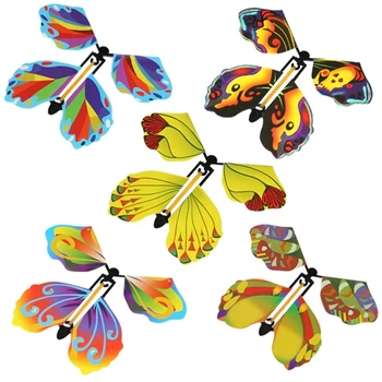 10buc Magic care Zboară Fluture Vântul în Sus Banda de Cauciuc Alimentat Fluture pentru Copii Băieți Fete Surpriză de Crăciun Cadouri de Stocare