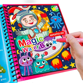 Timpurie a copiilor Jucarii Educative Carte Magică cu Apă Pen Desen Montessori Jucarii Cadou Reutilizabile de Colorat Magic Carte de Desen