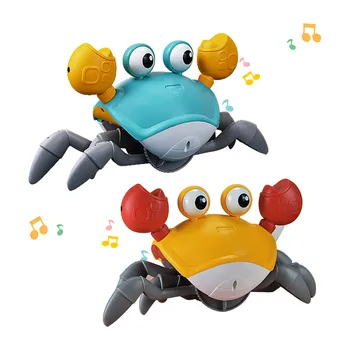 Copilul Crawling Crab Jucarie Senzor Electronic De Crab Jucarie Cu Sunet De Muzică Și Lumini Plin De Jucării Pentru Copii De 6-12 Luni Interactive T