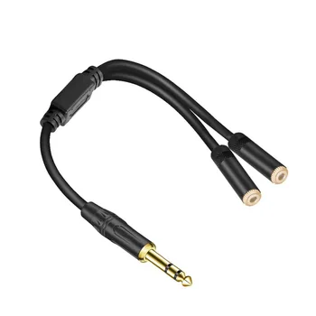 Căști Cablu Splitter 6,35 mm Y Jack Audio Splitter Cablu de Extensie 6,35 mm Masculin La 2 Port 3.5 mm de sex Feminin AUX 3.5 Jack Cablu