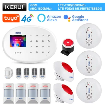 KERUI W204 Sistem de Alarmă Acasă Kit 4G WIFI Alarma GSM Tuya Camera IP Inteligent Sistem de Securitate a Senzorului de Mișcare Detector Senzor de Usa Sirena