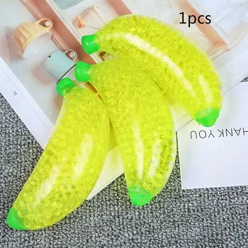 Fierbinte Spongios Banana Șirag De Mărgele De Stres Mingea Jucărie Moale, Compresibil Forma De Fructe Senzoriale Decompresie Jucarii Copii Fidgeting Efect De Revenire Jucărie
