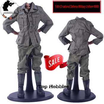 1:6 Figurine al doilea RĂZBOI mondial Armata germană Set Uniform de Apărare Națională Haine Haina Pantaloni de Costum Soldat se Potrivesc de 12 țoli Figura Corp