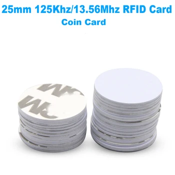 100pc/lot 125KHz/RFID 13.56 MHz Monedă Card TK4100/M1 Etichete Adezive Autocolant NFC Smart Key pentru Acces Control Tastatura Cititor