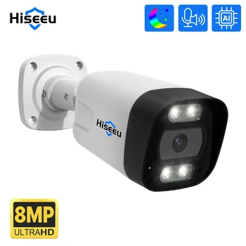 Hiseeu 4K 8MP, 5MP Camera POE IP Audio Record de Securitate CCTV Camera de Supraveghere Waterproof IP66 în aer liber Acasa Video H. 265