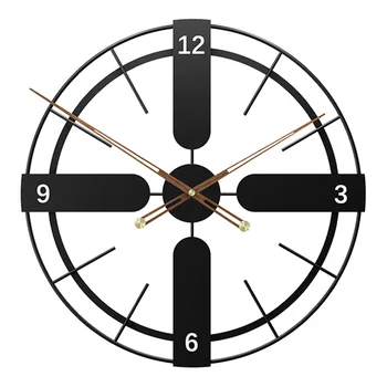 European Retro Ceas de Perete Mare de Metal Pointer Scobite 15mm Mari Mut Ceas de Perete cu Design Modern Reloj De Pared Decor Acasă Ceasuri