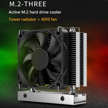 M. 2-TREI M2 2280 Solid state Hard Disk radiator cu 6010 Fan SSD Radiator PCI-E 4.0/5.0 Aluminiu Radiator de Răcire Pad Termic