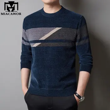 Noul Brand De Iarnă Lână Îngroșa Pulovere Barbati O-Gât Cald Tricotate Pulovere Slim Fit Coreeană De Moda Bărbați Îmbrăcăminte Y571