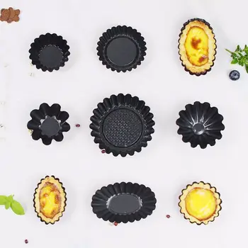 6pcs Oțel Carbon Non-stick Mini Floare Ou Tartă Mucegai Pan Reutilizabile Cupcake Bicarbonat de Mucegai Ceașcă Brioșă Bucătărie Bakeware