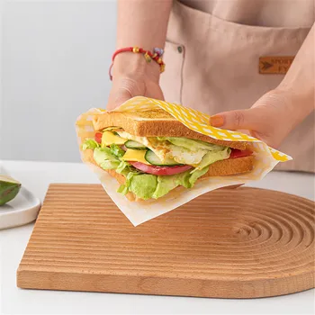 50pcs de Calitate Alimentară Grăsimi de Hârtie Ambalaje Alimentare Hârtie de Ambalaj Pentru Paine Sandwich Burger cu cartofi Prajiti hârtie translucidă Instrumente de Copt