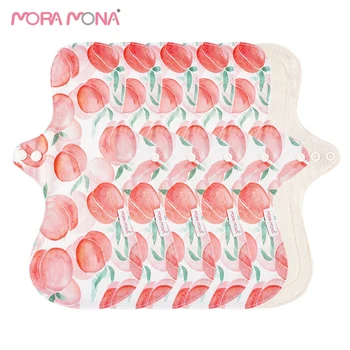 Mora Mona Lavabil Fibre de Bambus pentru Femei Organice Menstrual Pad - Aripa Mare Pad Sanitare de sex Feminin Produs de Sănătate 5 Buc